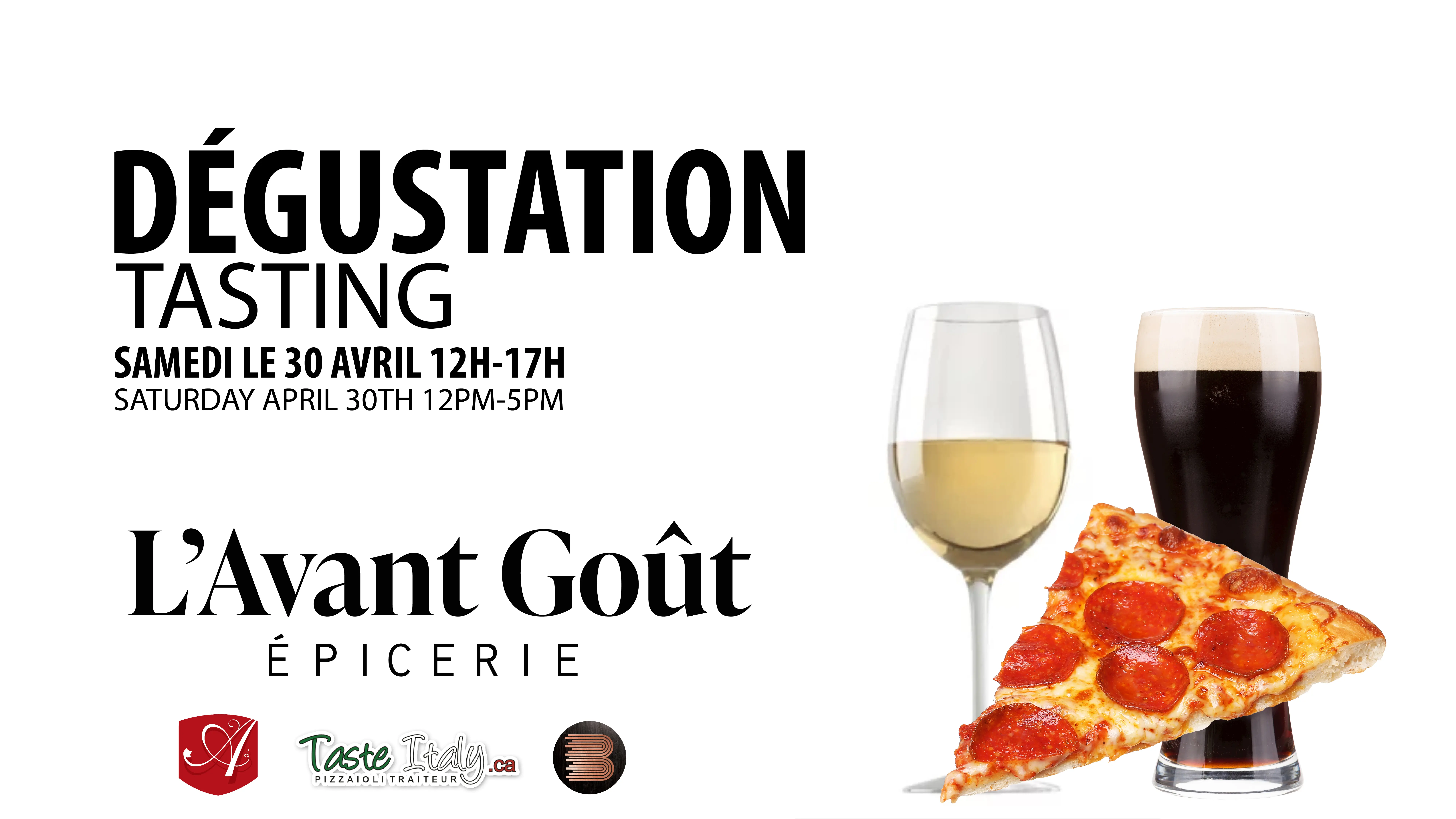 L'Avant Gout Épicerie April 30th Tasting Event